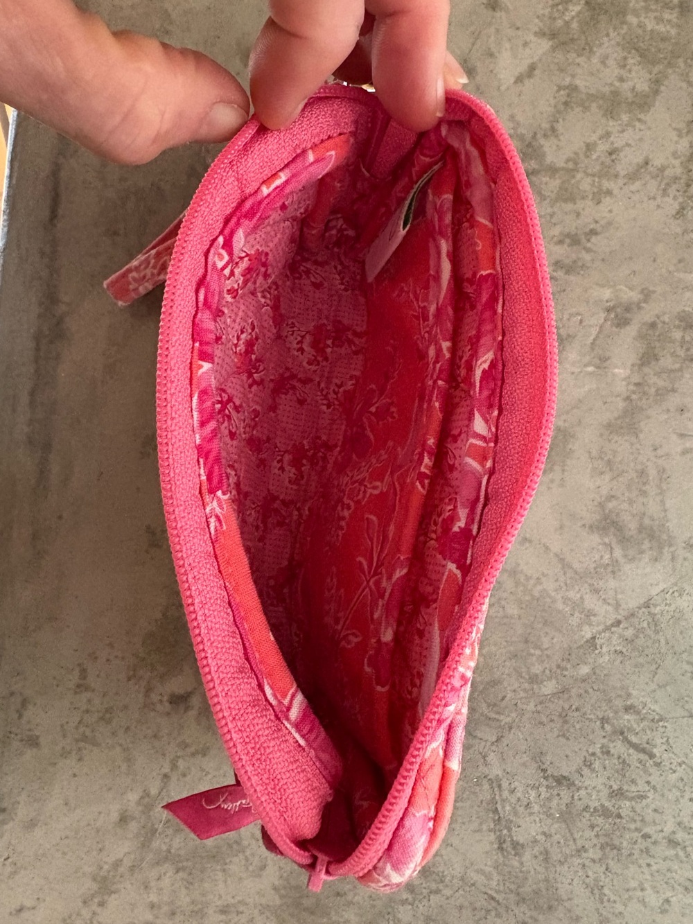 Vera Bradley Zip Top Wristlet is in the retired "Hope Toile" pattern - Picture 6 of 7